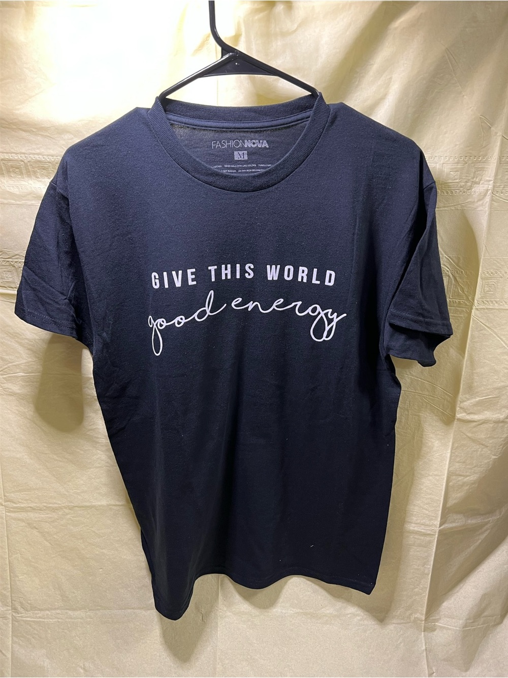 Fashion Nova Black 'Good Energy' Graphic Tee